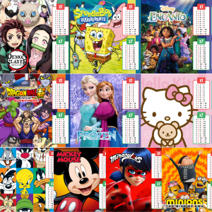 Multiplication Tables Child, Demon Slayer, Bob Sponge, Encanto, Dragon Ball, Frozen, Hello Kitty, Looney Tunes, Mickey Mouse, Miraculous, Minions