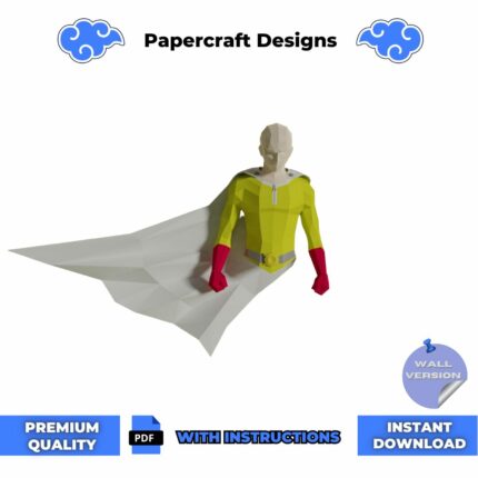 3D One Punch Man Wall Papercraft