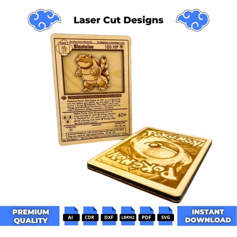Blastoise Pokemon Card Laser Cut File