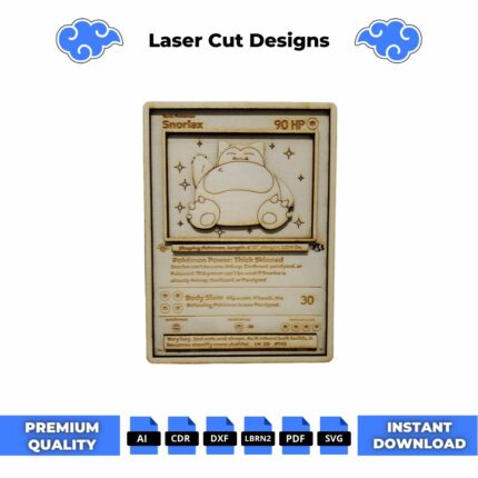 Snorlax Pokemon Card Laser Cut File