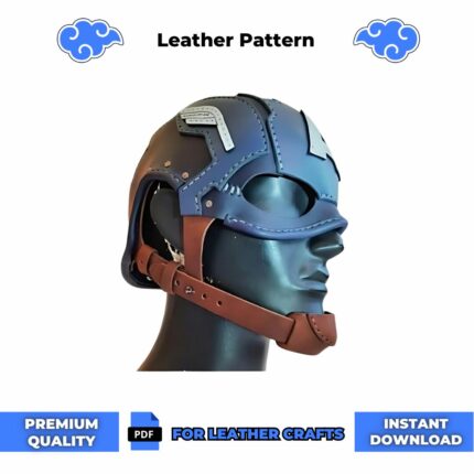 Captain America Helmet Leather Pattern