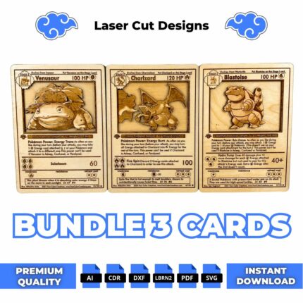 Bundle Starter Pokemon Card Laser Cut File