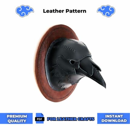 Raven Head Wall Leather Pattern