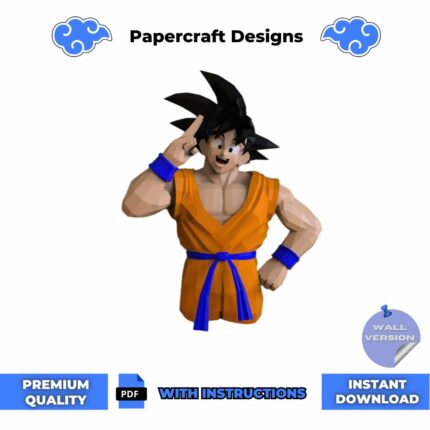 3D Goku Wall Papercraft