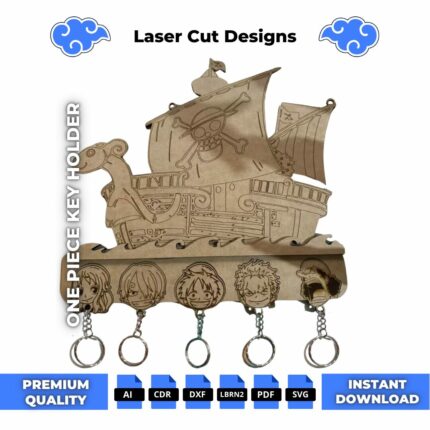 One Piece Key Holder Laser Cut File