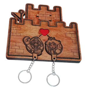 Picture of Mario and Peach Keyring Laser Cut File