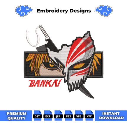 Bleach Boxed Embroidery Design