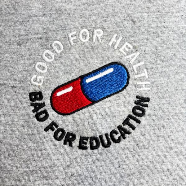 Akira Good for Health Embroidery Design stitched by a customer