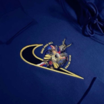 All Might Swoosh Embroidery Design stitched by a customer