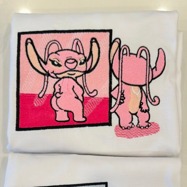 Angel Gym Embroidery Design stitched by a customer