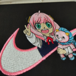 Anya Forger Embroidery Design stitched by a customer