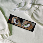 Asta Eyes Embroidery Design stitched by a customer
