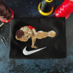 Baki Hanma Anime Embroidery Design stitched by a customer