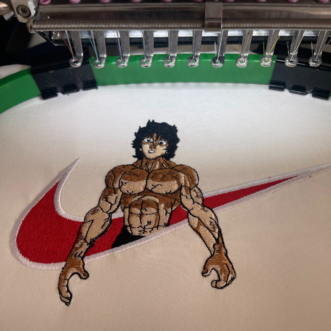 Baki Muscle Embroidery Design