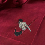 Baki Swoosh Embroidery Design stitched by a customer