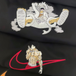 Baki Swoosh Embroidery Design stitched by a customer