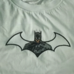 Batman Logo Embroidery Design stitched by a customer