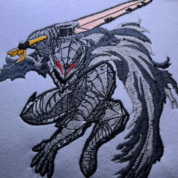 Berserk Armor Embroidery Design stitched by a customer
