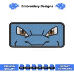 Blastoise Eyes Embroidery Design
