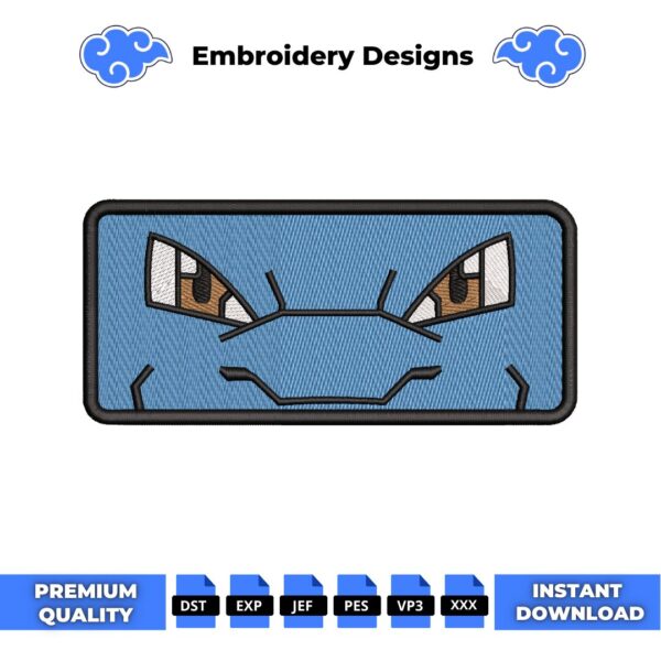 Blastoise Eyes Embroidery Design