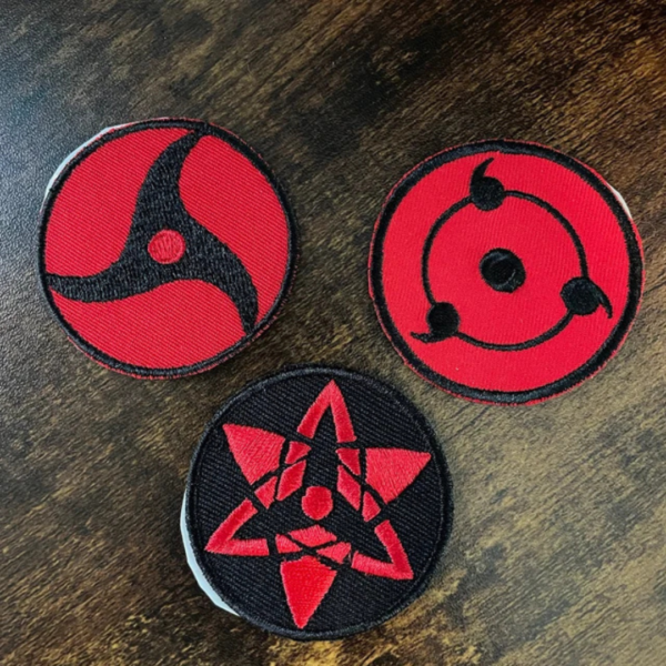 Bundle 8 Sharingan Naruto Embroidery Design stitched by a customer