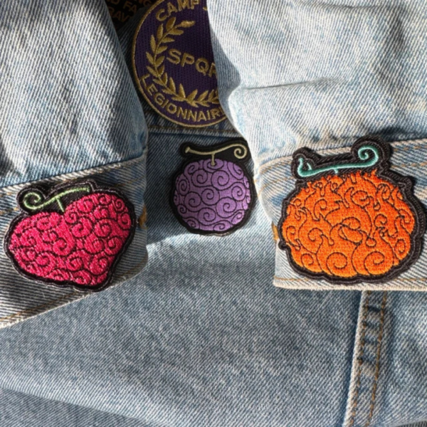 Bundle Devil Fruit Embroidery Design stitched by a customer