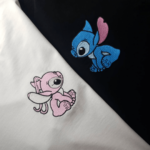 Bundle Stitch and Angel Swoosh Embroidery Design stitched by a customer