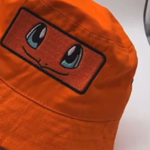 Charmander Eyes Embroidery Design stitched by a customer