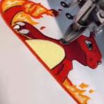 Charmeleon Swoosh Embroidery Design stitched by a customer