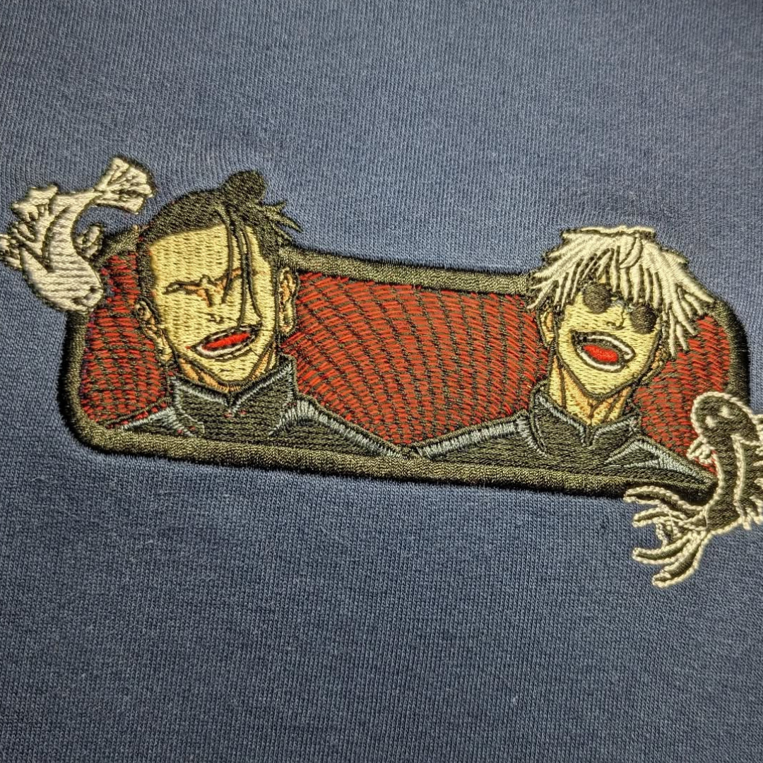 Suguru Geto and Satoru Gojo Embroidery Design