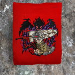 Demon Asta Embroidery Design stitched by a customer