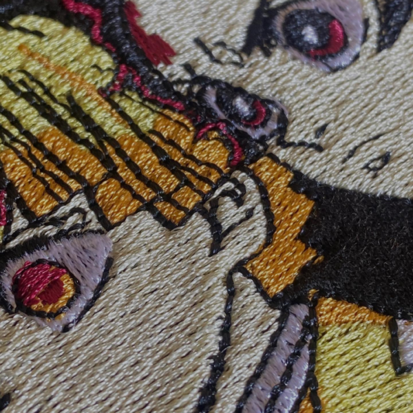 Demon Slayer Boxed Embroidery Design stitched by a customer
