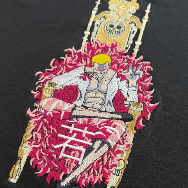 Donquixote Doflamingo Throne Embroidery Design stitched by a customer