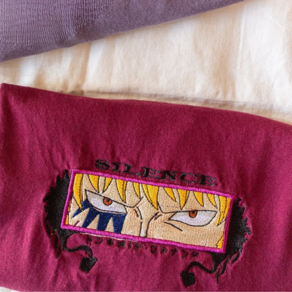 Donquixote Rosinante Eyes Embroidery Design stitched by a customer