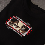 Epic Levi Eyes Sword Embroidery Design stitched by a customer