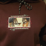 Epic Levi Eyes Sword Embroidery Design stitched by a customer