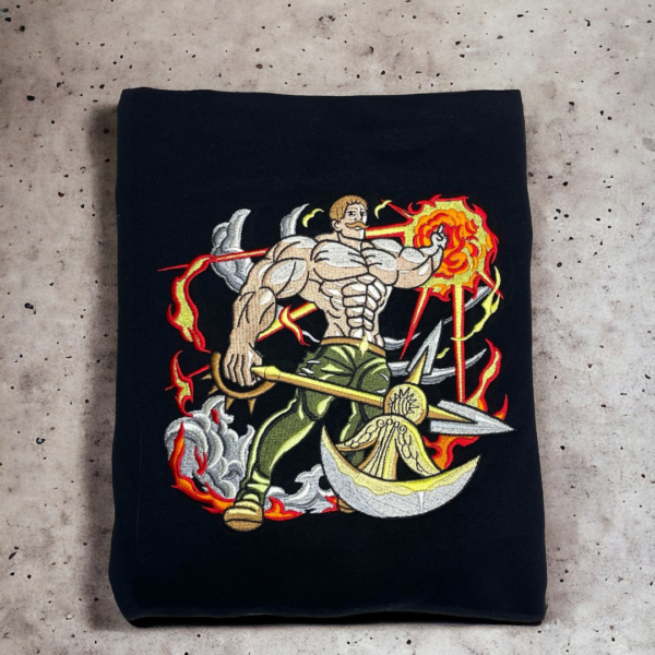Escanor Embroidery Design stitched by a customer