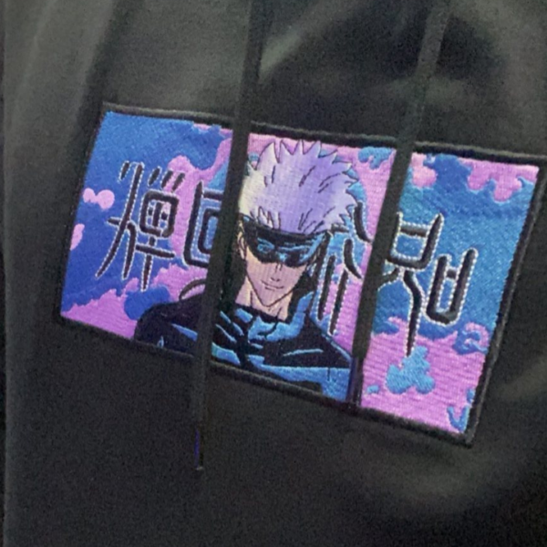 Gojo JJK Embroidery Design stitched by a customer