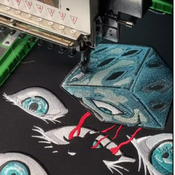 Gojo Prison Realm Embroidery Design stitched by a customer