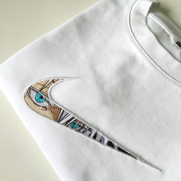 Gojo Satoru Eyes Swoosh Embroidery Design stitched by a customer