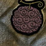 Gomu Gomu No Mi Embroidery Design stitched by a customer