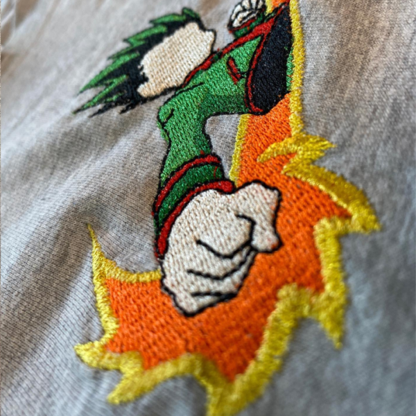 Gon Anime Embroidery Design stitched by a customer