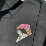 Guts and Casca Embroidery Design stitched by a customer
