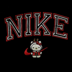 Hello Kitty Christmas Embroidery Design stitched by a customer