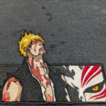 Ichigo Boxed Embroidery Design stitched by a customer