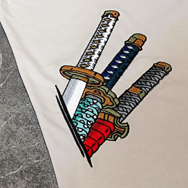 Incredible Zoro Katana Embroidery Design stitched by a customer