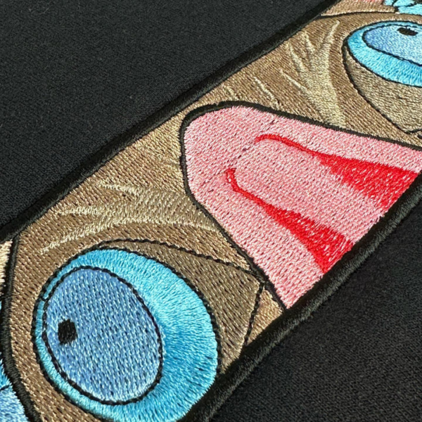 Inosuke Eyes with Mask Embroidery Design stitched by a customer