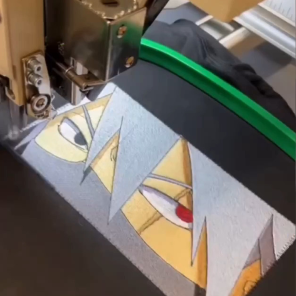 Kakashi Boxed Embroidery Design stitched by a customer