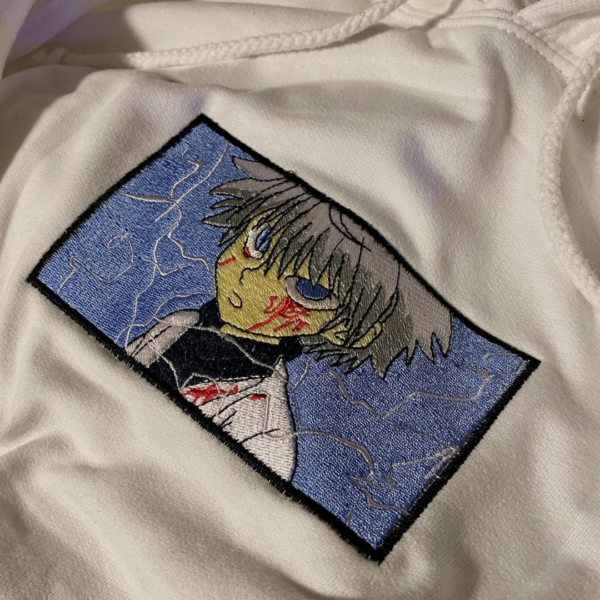 Killua Boxed Embroidery Design stitched by a customer
