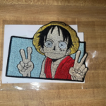 Luffy Embroidery Design stitched by a customer